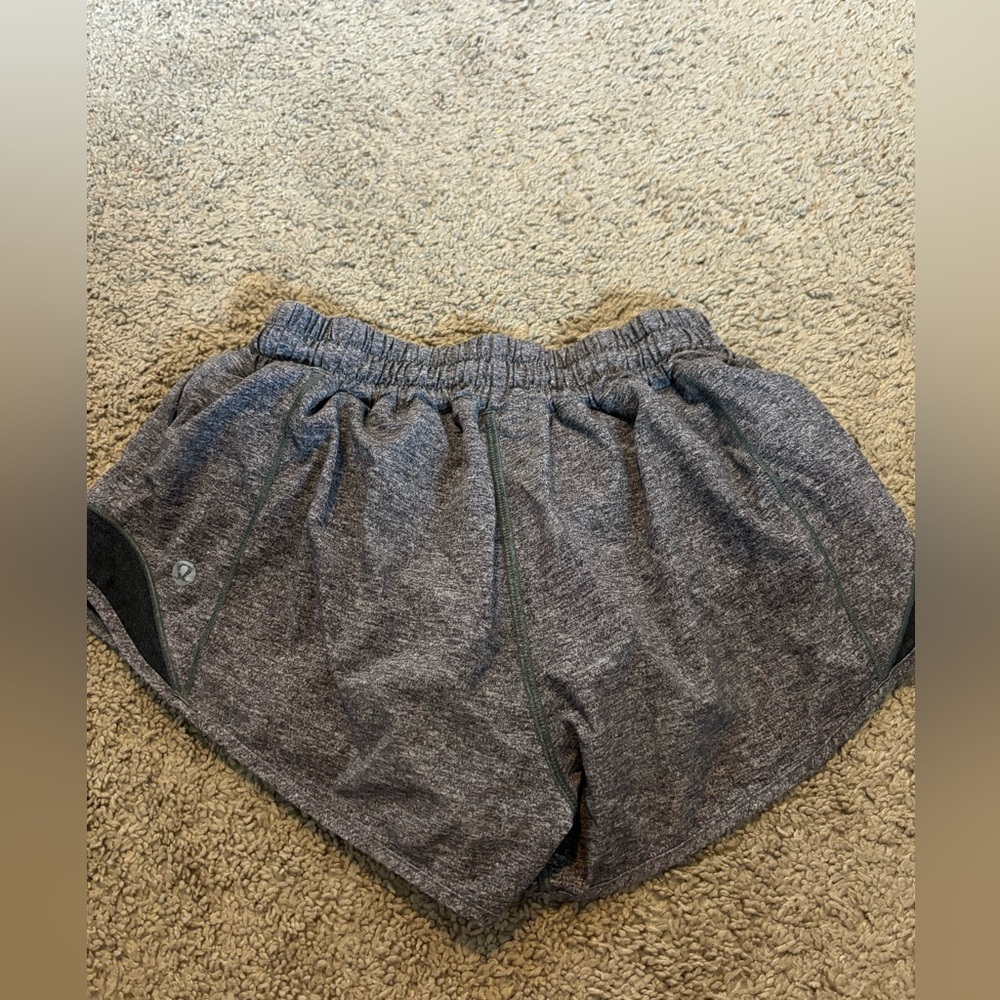 Gray Lululemon Hotty Hot 2.5 shorts in size 4
